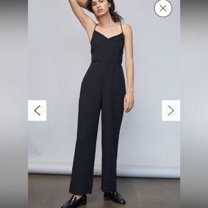 Anthropologie black spaghetti strap jumpsuit